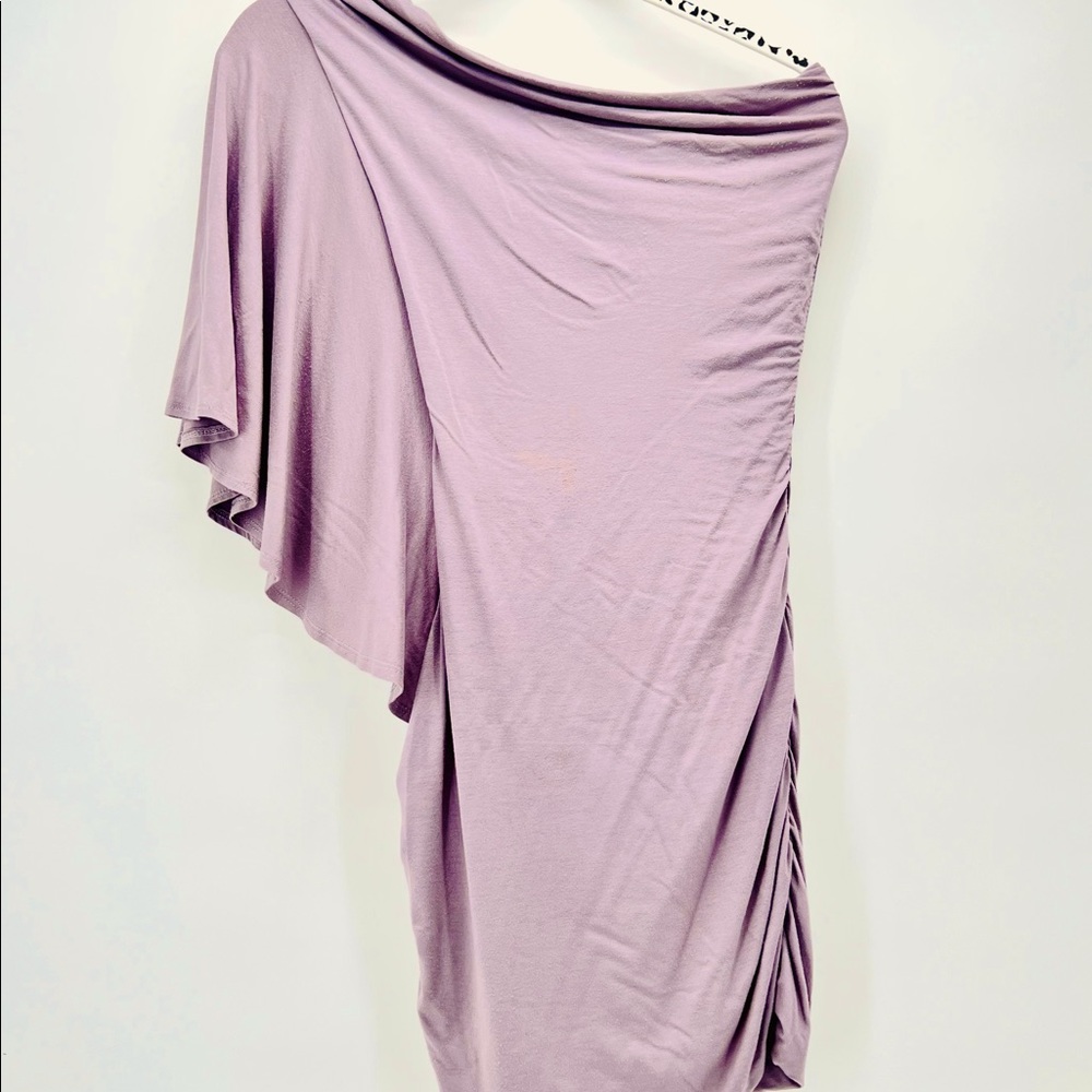 Snug fitting one shoulder cocktail dress. Super comfy, snug fitting. By Lush.